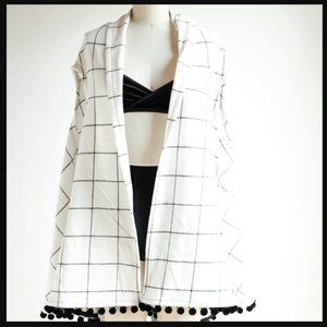 Hey Mavens! Marshmallow Flannel Cape Vest Size A XXS-2X